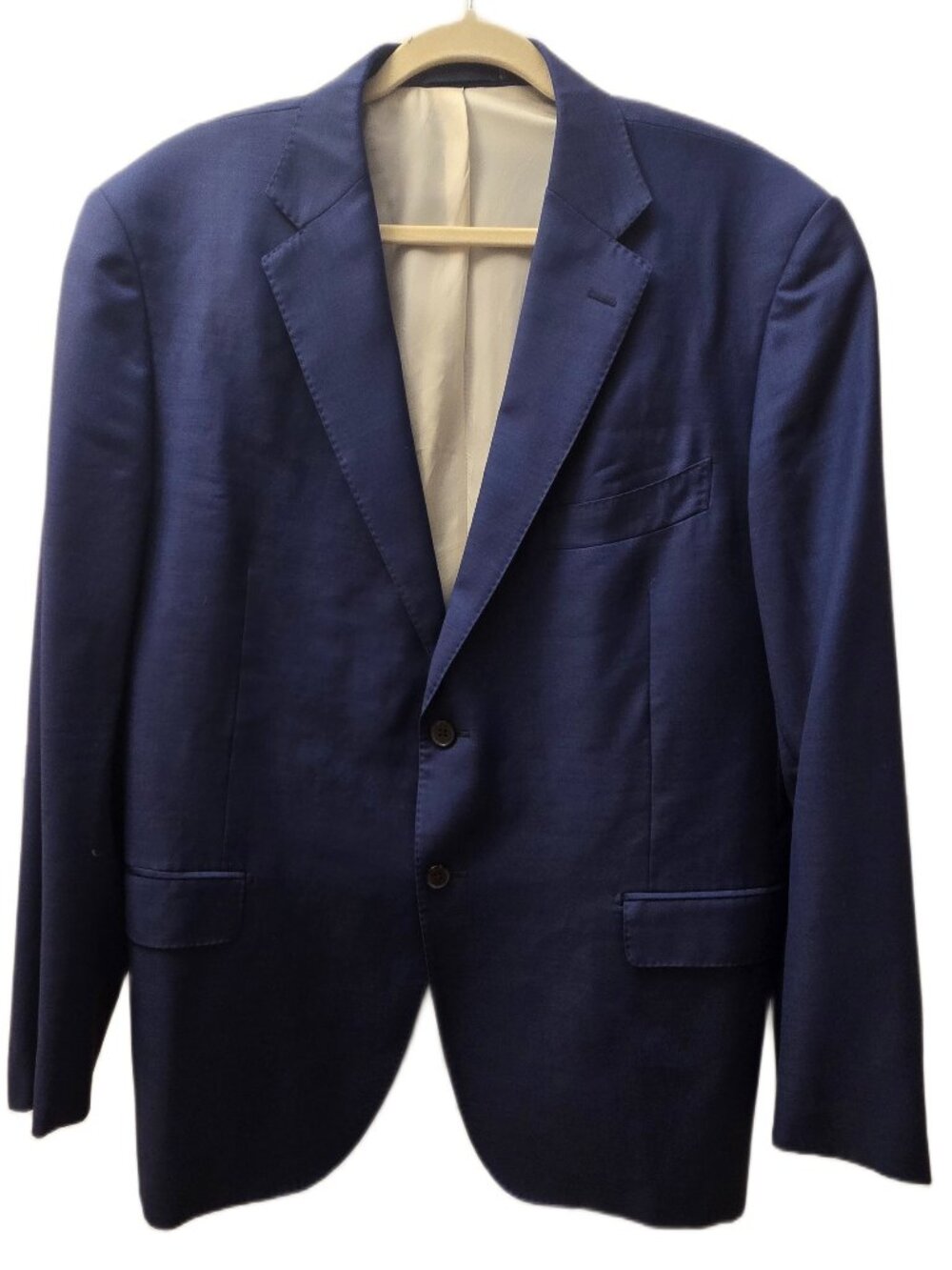 Suitsupply Napoli Zignone Blazer Mens US 50L Regular Navy Pure Wool Super 110s